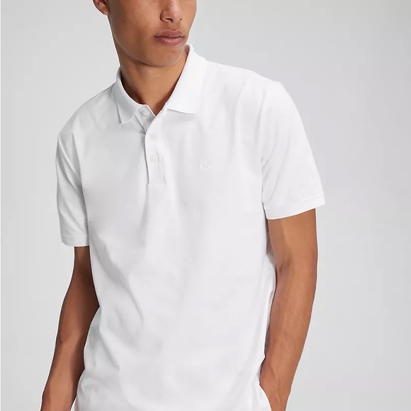 Calvin Klein Other - Calvin Klein Classic Smooth Cotton White Polo Shirt